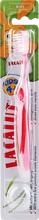 Toothbrush "Kids", red - Lacalut  — photo N1