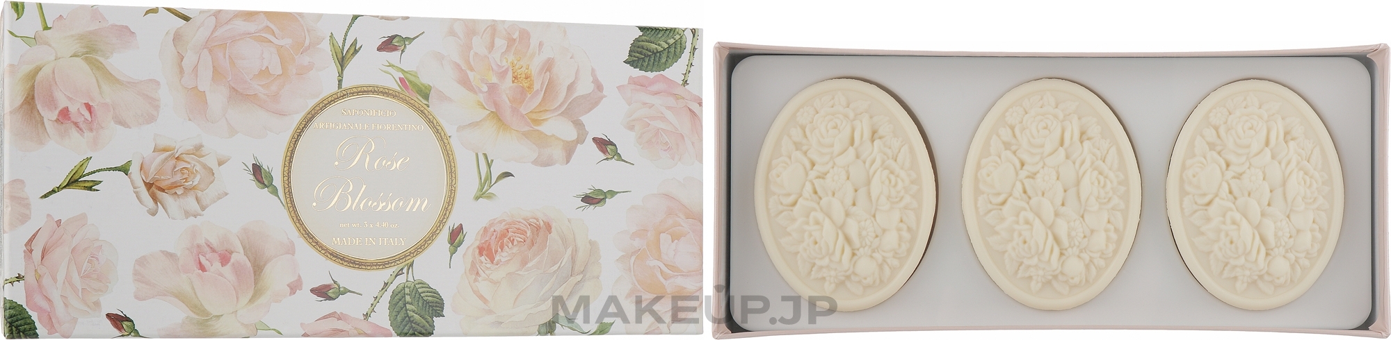 Toilet Soap Set "Rose" - Saponificio Artigianale Fiorentino Rose Blossom (Soap/3x125g) — photo 3 x 125 g