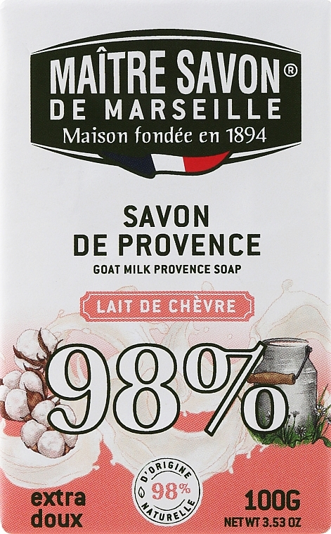 Goat Milk Soap - Maitre Savon De Marseille Savon De Provence Goat Milk Soap Bar — photo N1