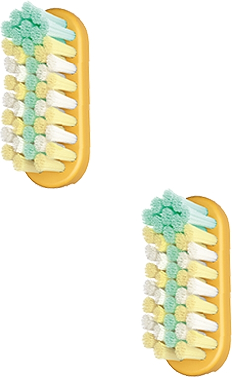 Toothbrush Heads, medium, 2 pcs, yellow - Jordan Change Replacement Heads Toothbrush — photo N1