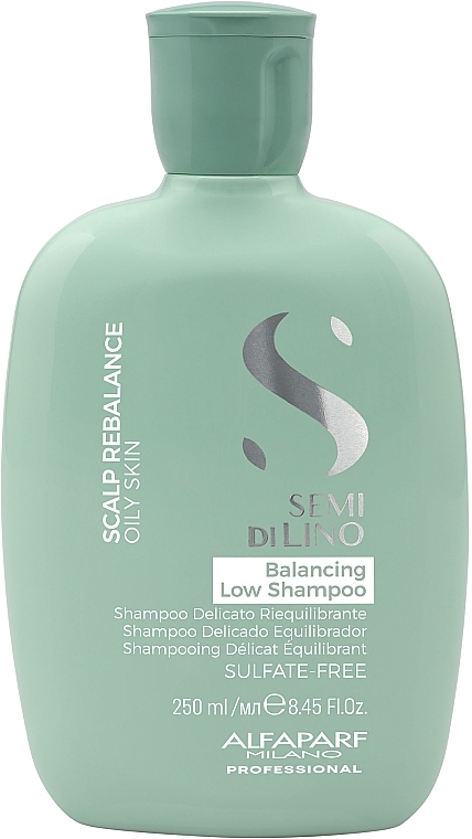 Oily Scalp Shampoo - Alfaparf Semi Di Lino Scalp Rebalance Balancing Low Shampoo — photo N1