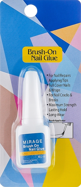 Nail Art Glue - Nails Molekula Brush On Nail Glue — photo N3