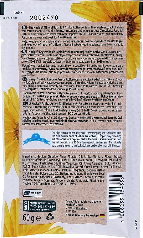 Arnica Bath Salt - Kneipp Arnica Bath Salt — photo N4