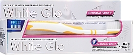 Fragrances, Perfumes, Cosmetics Set - White Glo Sensitive Forte Set (toothpaste/100ml + toothbrush + t/pick/8)