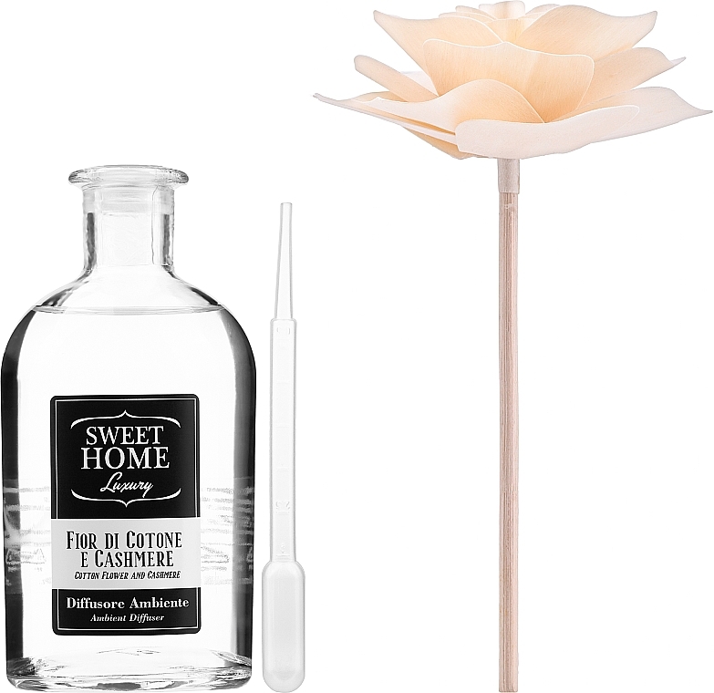 Reed Diffuser - Sweet Home Collection Luxury Profumatore Ambiente Con Fiore Fiore Di Cotone e Cashmere — photo N2