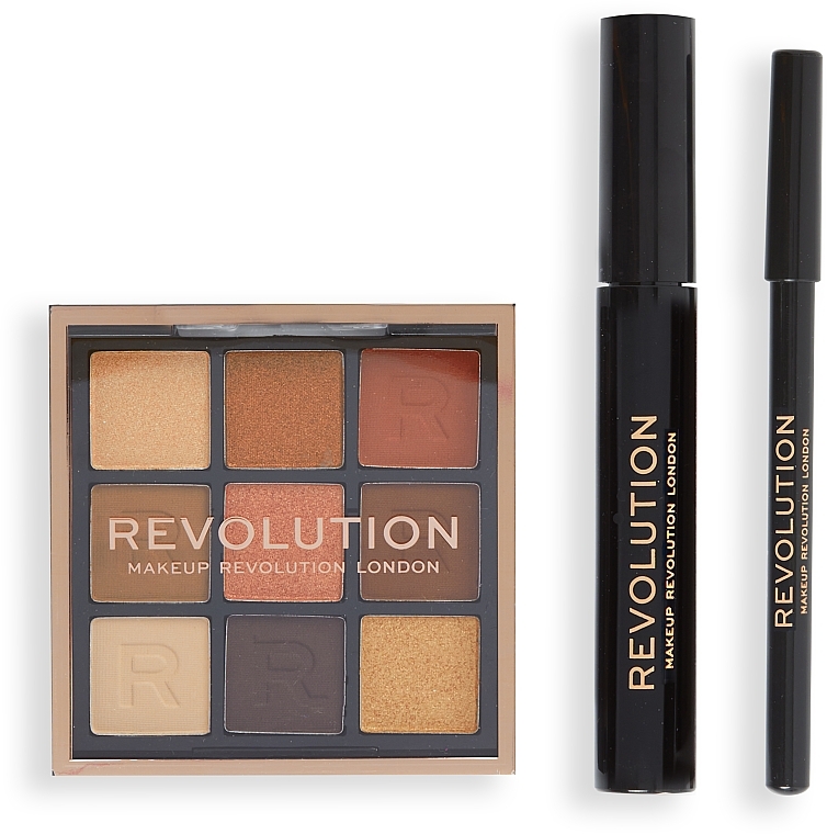 Set, 3 products - Makeup Revolution Into The Bronze Eye Set Gift Set — photo N2