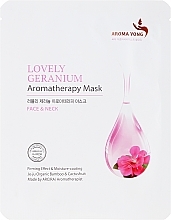 Fragrances, Perfumes, Cosmetics Face Sheet Mask "Gentle Geranium" - Aroma Yong Aromatherapy Mask Lovely Geranium