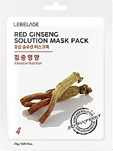 Facial Sheet Mask - Lebelage Red Ginseng Solution Mask — photo N1