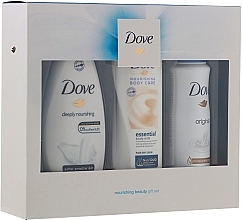 Fragrances, Perfumes, Cosmetics Set - Dove Nourishing Beauty Gift Set (sh/gel/250ml + b/milk/250ml + deo/150ml)