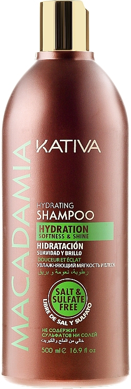 Moisturizing Shampoo for Normal & Damaged Hair - Kativa Macadamia Hydrating Shampoo — photo N3