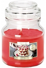 Premium Scented Candle in Jar 'Raspberry Cloud' - Bispol Premium Line Scented Candle Raspberry Cloud — photo N1