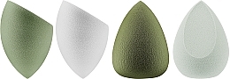 メイクスポンジ、4個、オリーブ＋グレー - Top Choice 3D Make-up Sponge	 — photo N1