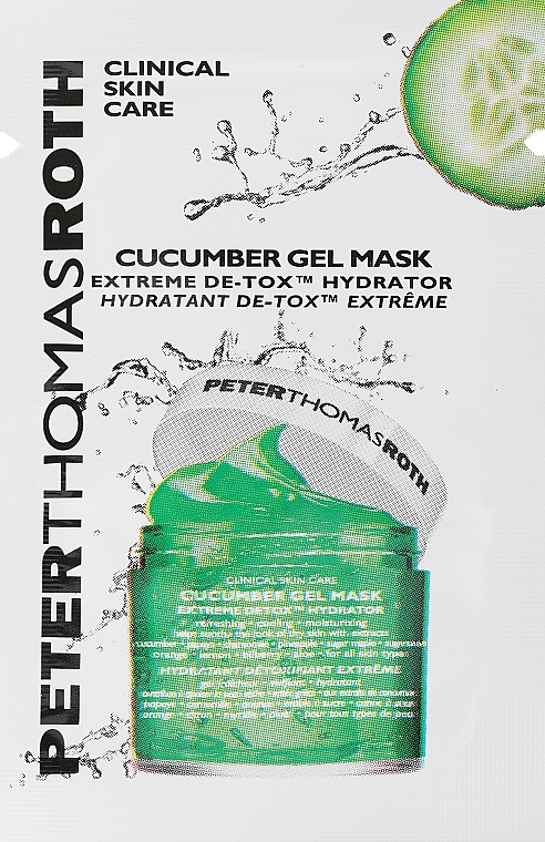 GIFT! Cucumber Gel Mask - Peter Thomas Roth Cucumber Gel Mask Extreme De-Tox Hydrator — photo N1