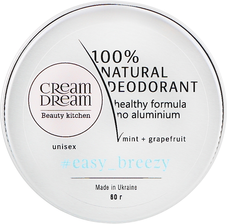 Natural Deodorant with Essential Mint & Grapefruit Oils - Cream Dream beauty kitchen Cream Dream Easy Breeze 100% Natural Deodorant — photo N4