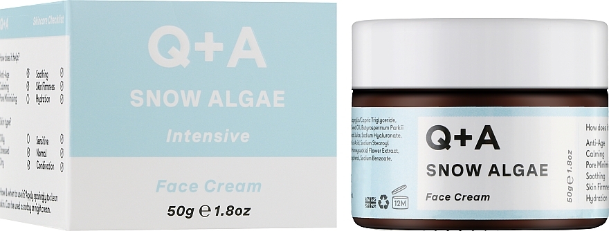 Face Cream with Snow Algae - Q+A Snow Algae Intensiv Face Cream — photo N2