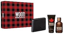 Fragrances, Perfumes, Cosmetics Dsquared2 Green Wood Pour Homme - Set (edt/100ml + sh/gel/100ml + wallet)