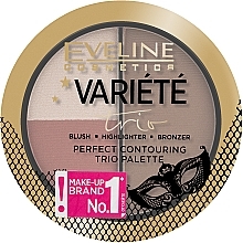 Contour Palette - Eveline Cosmetics Variete Perfect Contouring Trio Palette — photo N4
