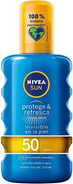 Waterpeoof Sun Spray - Nivea Sun Protective & Refreshes Solar Spray SPF50 — photo N6