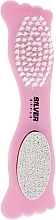 Combinated Pedicure Brush & Pumice, STK-64, pink - Silver Style — photo N1