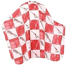 Hairdressing Cape 145x168 cm, red - Xhair — photo N1