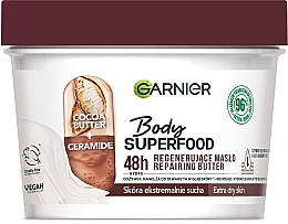 Fragrances, Perfumes, Cosmetics Body Butter for Extra Dry Skin - Garnier Body SuperFood Cocoa & Ceramide Repairing Butter
