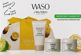 Fragrances, Perfumes, Cosmetics Set - Shiseido Waso Moisture Charge Kit Starter Kit (f/cream/15ml + f/mask/15ml + cleanser/30ml)