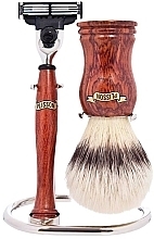 Shaving Kit - Plisson Bubinga Wooden Shaving Set — photo N1