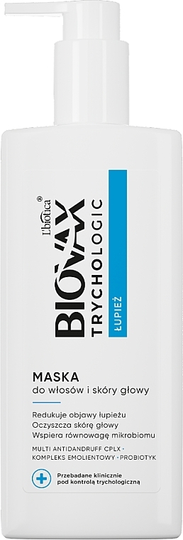 Anti-Dandruff Hair Mask - L'biotica Biovax Trychologic Mask — photo N1