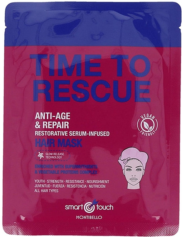 Intensive Repair Hair Mask for Very Damaged Hair - Montibello Smart Touch Time To Rescue Hair Mask — photo N1