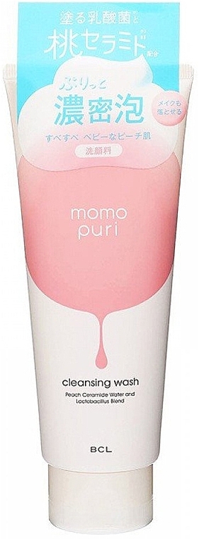 Face Cleansing Foam with Vitamins A, C, E & Ceramides - BCL Momo Puri Moist Cleansing Face Wash — photo N1