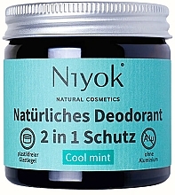 Fragrances, Perfumes, Cosmetics Natural Cream Deodorant 'Cool Mint' - Niyok Natural Cosmetics