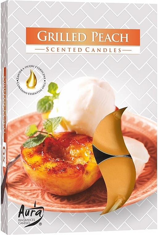Grilled Peaches Tealight Set - Bispol Grilled Peach Scented Candles — photo N1