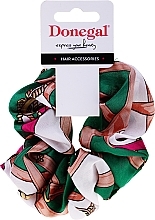 Fragrances, Perfumes, Cosmetics Elastic Hair Band FA-5616, white-green with patterns - Donegal