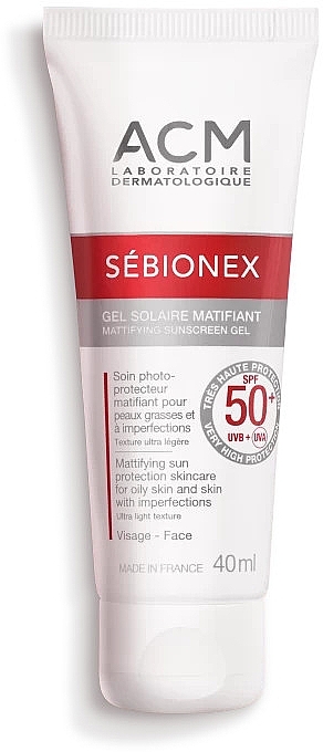 Mattifying Sun Gel SPF50 - ACM Laboratoires Sébionex Mattifying Sunscreen Gel — photo N2