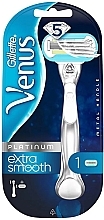 Shaver with 1 Replaceable Cassette - Gillette Venus Platinum Extra Smooth — photo N1