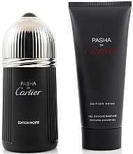 Fragrances, Perfumes, Cosmetics Cartier Pasha de Cartier Edition Noire - Set (edt/100ml + sh/gel/100ml)