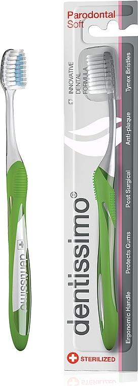 Soft Toothbrush "Parodontal", green - Dentissimo — photo N2