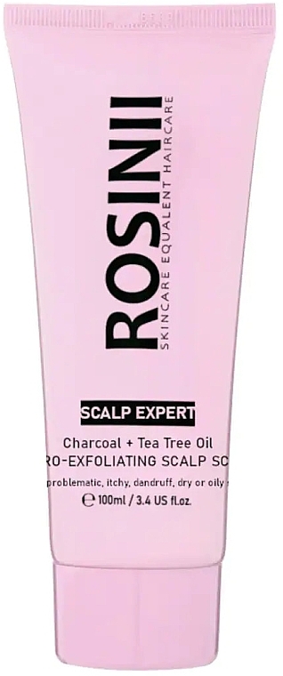 Scalp Scrub - Rosinii Scalp Expert Charcoal + Tea Tree Oil Micro-Exfoliating Scalp Scrub — photo N1