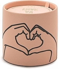 Scented Candle - Paddywax Impressions Ceramic Candle Love Ya Dusty Pink Tobacco & Vanilla — photo N1