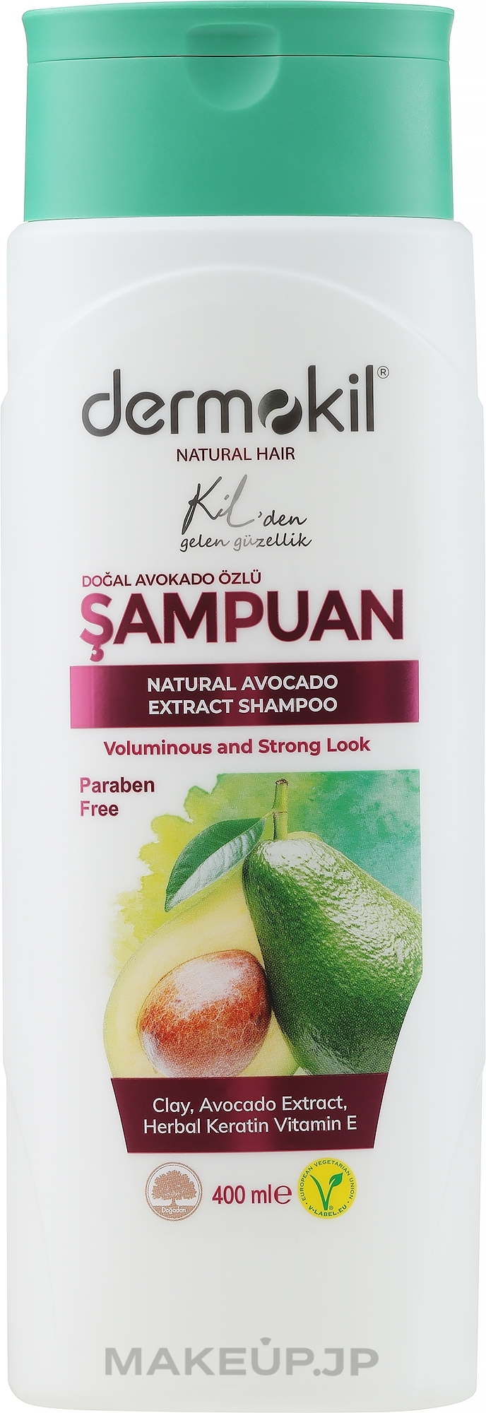 Natural Shampoo with Avocado Extract - Dermokil Vegan Avokado Shampoo — photo 400 ml