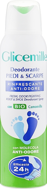 Refreshing Foot & Shoe Deodorant Spray - Mirato Glicemille Refreshing Anti-Odor Foot Deodorant — photo N1