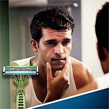 Disposable Shaving Razor Set, 3 pcs - Gillette Blue 3 Sense Care — photo N4