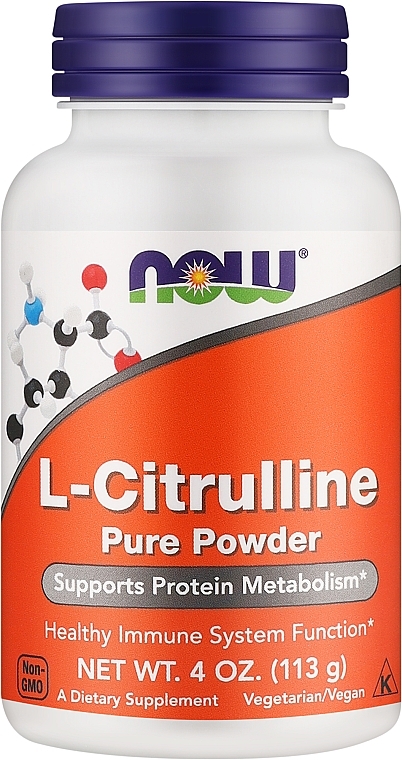 Dietary Supplement "L-Citrulline", powder - Now Foods L-Citrulline Pure Powder — photo N1