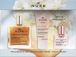 Fragrances, Perfumes, Cosmetics Set - Nuxe Huile Prodigieuse (b/scr/30ml + oil/10ml + oil/50ml)