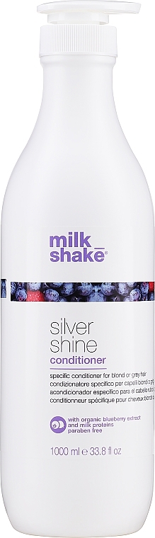 Bleached & Grey Hair Conditioner - Milk Shake Silver Shine Conditioner — photo N3