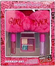 Fragrances, Perfumes, Cosmetics Set - Magic Studio Pretty Girls Makeup Set (lip/gloss/2pcs + eyesh/1pcs + headband/1pcs)