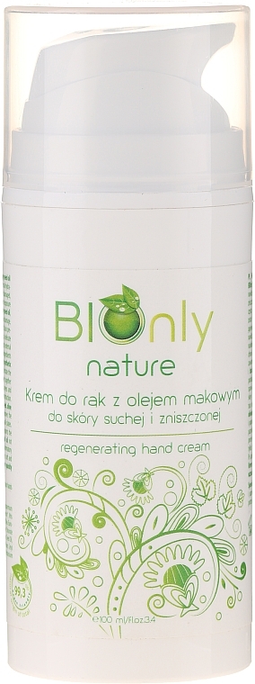 Regenerating Hand Cream with Poppy Seed Oil - BIOnly Nature Regenerating Hand Cream — photo N1