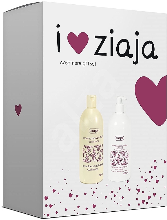 Set - Ziaja Cashmere Proteins Gift Set (shower/soap/500ml + body/lot/400ml) — photo N1