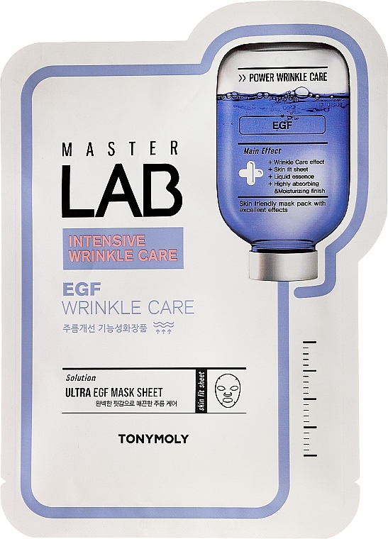 Face Mask - Tony Moly Master Lab Intensive Wrinkle Care EGF Face Mask Sheet — photo N1