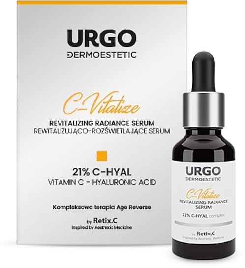 Repairing & Brightening Face Serum - Urgo Dermoestetic C-Vitalize Revitalizing Radiance Serum 21% C-Hyal — photo N1